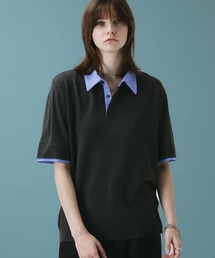 SELLE GLANT | LAYERED KNIT POLO SHIRT / レイヤードライクニットポロシャツ(ポロシャツ)