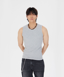 MAKEITTO（メイキット）の「ベーシックスリーブレストップ_グレー（Tシャツ/カットソー）」