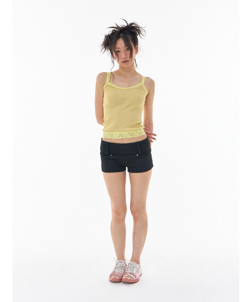 EXPIRED GIRL(エクスパイアードガール)の「Rivet Micro Shorts Black(その他パンツ・レディース・その他・FREE)」の1枚目の写真