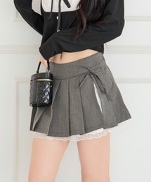 ALLuRing ChaRm | Ribbon Lace Pleated Mini Skirt / リボンレースプリーツミニスカート(スカート)