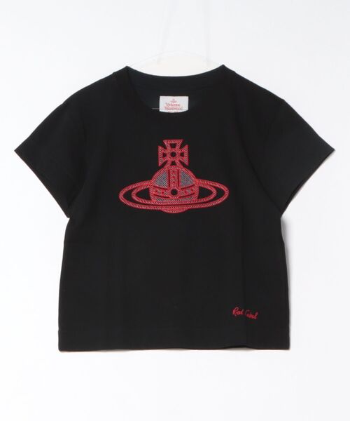 Vivienne Westwood(ヴィヴィアンウエストウッド)の「ドットエンブロイダリーオーブボーイズショートTシャツ(Tシャツ/カットソー・レディース・ホワイト/ブラック・40/38)」の2枚目の写真