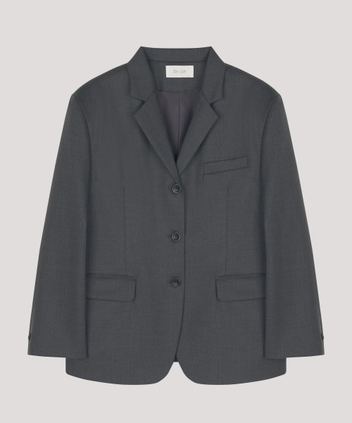 THE LILLE（ザ リル）の「Spring wool jacket_charcoal（その他アウター・レディース・その他・FREE）」の2枚目の写真