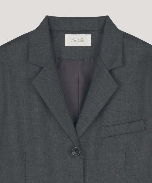 THE LILLE（ザ リル）の「Spring wool jacket_charcoal（その他アウター・レディース・その他・FREE）」の4枚目の写真