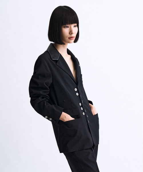 PHILTHEORY(フィルセオリー)の「mulch button overlay tailored Jacket / マルチボタンオーバーレイテーラードジャケット(テーラードジャケット・メンズ・ブラック・3/2/1)」の8枚目の写真