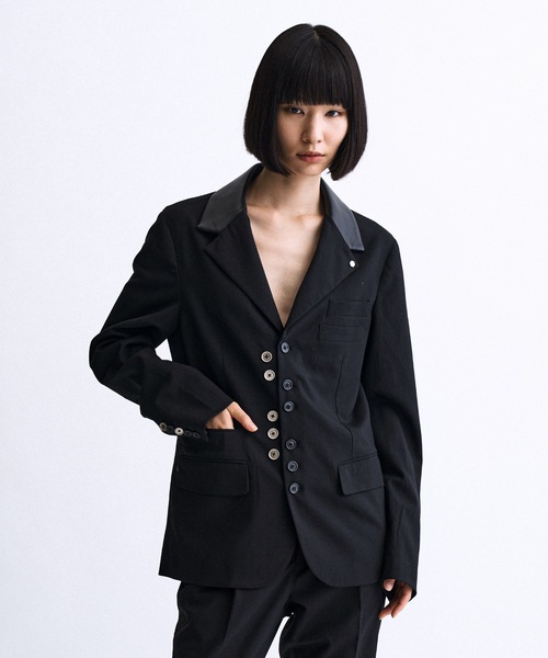 PHILTHEORY(フィルセオリー)の「mulch button overlay tailored Jacket / マルチボタンオーバーレイテーラードジャケット(テーラードジャケット・メンズ・ブラック・3/2/1)」の6枚目の写真