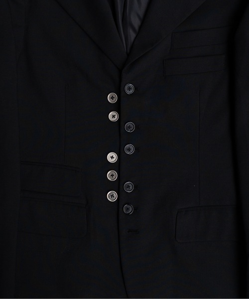 PHILTHEORY(フィルセオリー)の「mulch button overlay tailored Jacket / マルチボタンオーバーレイテーラードジャケット(テーラードジャケット・メンズ・ブラック・3/2/1)」の12枚目の写真