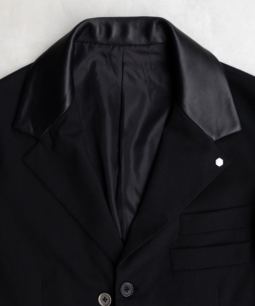 PHILTHEORY(フィルセオリー)の「mulch button overlay tailored Jacket / マルチボタンオーバーレイテーラードジャケット(テーラードジャケット・メンズ・ブラック・3/2/1)」の14枚目の写真
