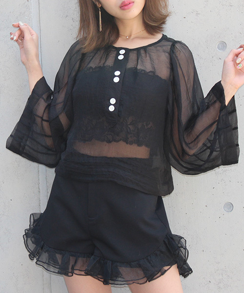 MICOAMERI(ミコアメリ)の「レースブラトップ(チューブトップ・レディース・ブラック/ホワイト/ピンク・FREE)」の14枚目の写真