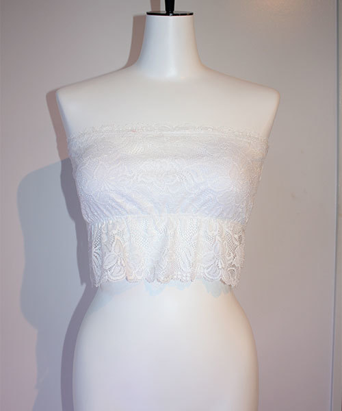 MICOAMERI(ミコアメリ)の「レースブラトップ(チューブトップ・レディース・ブラック/ホワイト/ピンク・FREE)」の4枚目の写真