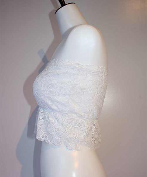 MICOAMERI(ミコアメリ)の「レースブラトップ(チューブトップ・レディース・ブラック/ホワイト/ピンク・FREE)」の5枚目の写真