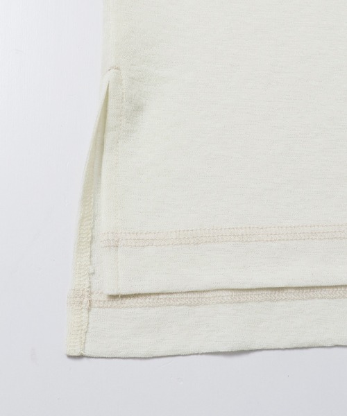 hunch(ハンチ)の「シアーワッフル 微配色ステッチTシャツ(Tシャツ/カットソー・レディース・ダークグリーン/ダークブラウン/オフホワイト/ピンク・FREE)」の16枚目の写真