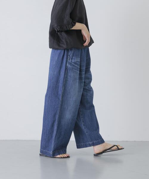 かぐれ(カグレ)の「エイジドデニムイージーパンツ(デニムパンツ・レディース・インディゴブルー・1/0)」の5枚目の写真
