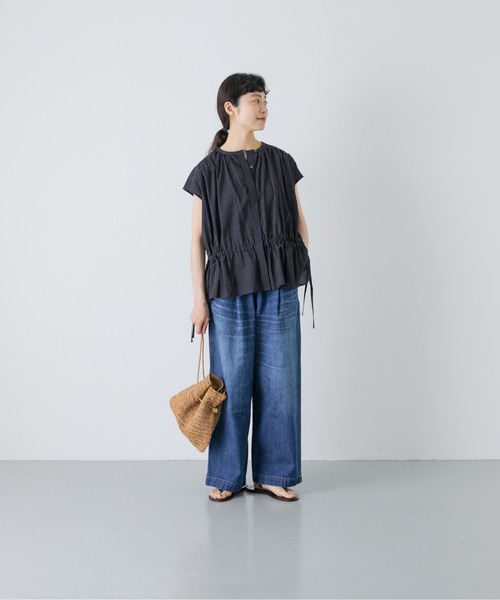 かぐれ（カグレ）の「エイジドデニムイージーパンツ（デニムパンツ・レディース・インディゴブルー・1/0）」の5枚目の写真
