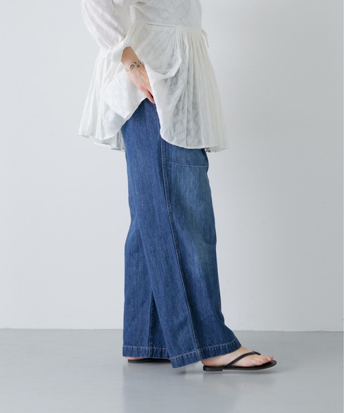 かぐれ（カグレ）の「エイジドデニムイージーパンツ（デニムパンツ・レディース・インディゴブルー・1/0）」の9枚目の写真