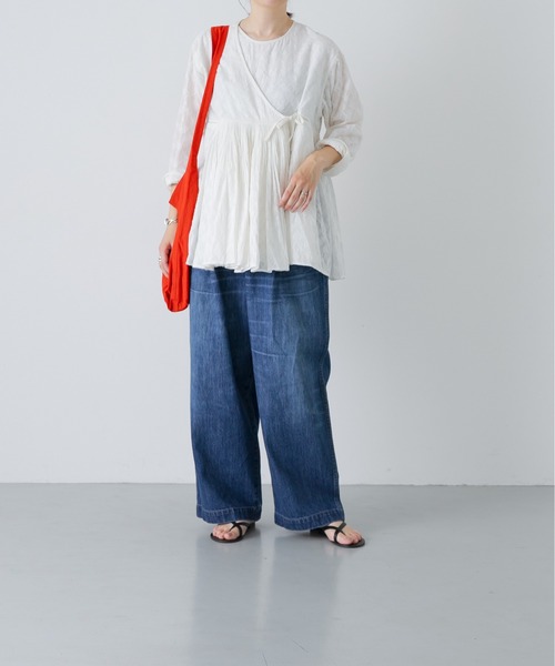 かぐれ（カグレ）の「エイジドデニムイージーパンツ（デニムパンツ・レディース・インディゴブルー・1/0）」の19枚目の写真