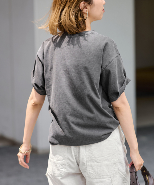 FRAMeWORK（フレームワーク）の「STUDIO ANIMALS 別注IM WAKE FOR YOU TS（Tシャツ/カットソー・レディース・ネイビー/ブラウン/スミクロ・FREE）」の8枚目の写真