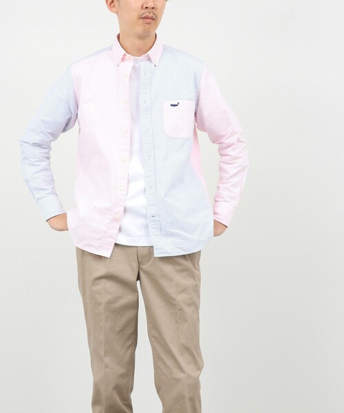 NOLLEY’S（ノーリーズ）の「【BECシリーズ】TRADITIONAL OX クジラBD ボタンダウンシャツ 26AW（シャツ/ブラウス・メンズ・ピンク系その他/ブルー系その他/グレー系その他/ブルー/ネイビー/ベージュ/ホワイト・M/S/XL/L）」の9枚目の写真