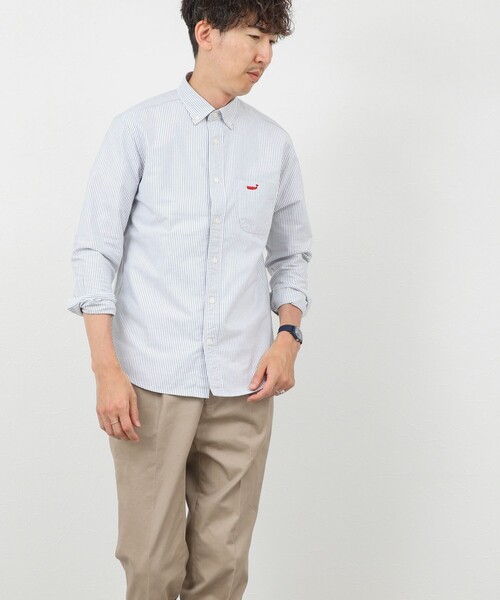 NOLLEY’S(ノーリーズ)の「TRADITIONAL OX クジラBD ボタンダウンシャツ 26AW(シャツ/ブラウス・メンズ・ピンク系その他/ブルー系その他/グレー系その他/ブルー/ネイビー/ベージュ/ホワイト・M/S/XL/L)」の12枚目の写真