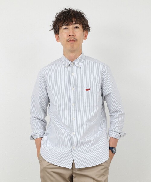 NOLLEY’S(ノーリーズ)の「TRADITIONAL OX クジラBD ボタンダウンシャツ 26AW(シャツ/ブラウス・メンズ・ピンク系その他/ブルー系その他/グレー系その他/ブルー/ネイビー/ベージュ/ホワイト・M/S/XL/L)」の13枚目の写真
