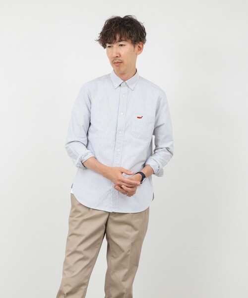 NOLLEY’S(ノーリーズ)の「TRADITIONAL OX クジラBD ボタンダウンシャツ 26AW(シャツ/ブラウス・メンズ・ピンク系その他/ブルー系その他/グレー系その他/ブルー/ネイビー/ベージュ/ホワイト・M/S/XL/L)」の14枚目の写真