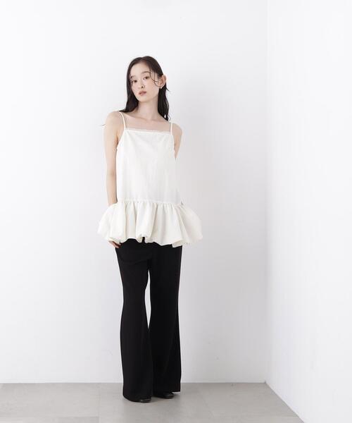 N.(N. Natural Beauty Basic)(エヌエヌナチュラルビューティーベーシック)の「ワイドフレアパンツ(その他パンツ・レディース・ブラック/ブラウン・MEDIUM/P/S)」の7枚目の写真