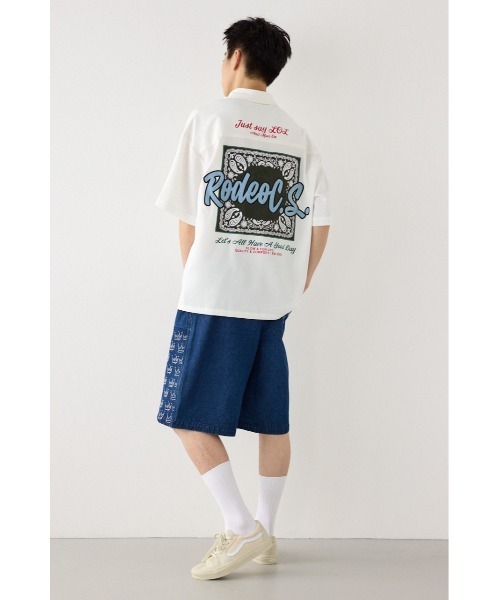 RODEO CROWNS WIDE BOWL(ロデオクラウンズワイドボウル)の「ダブルニーデニムショーツ(デニムパンツ・メンズ・ネイビー/ブラック・LARGE/MEDIUM)」の8枚目の写真
