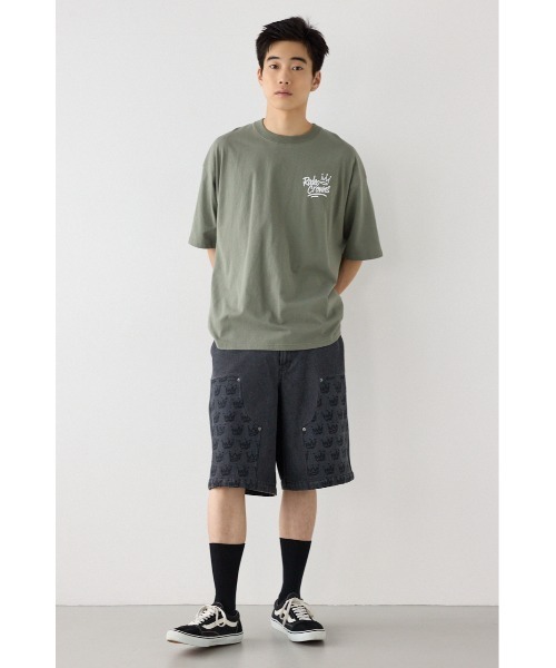 RODEO CROWNS WIDE BOWL(ロデオクラウンズワイドボウル)の「ダブルニーデニムショーツ(デニムパンツ・メンズ・ネイビー/ブラック・LARGE/MEDIUM)」の13枚目の写真