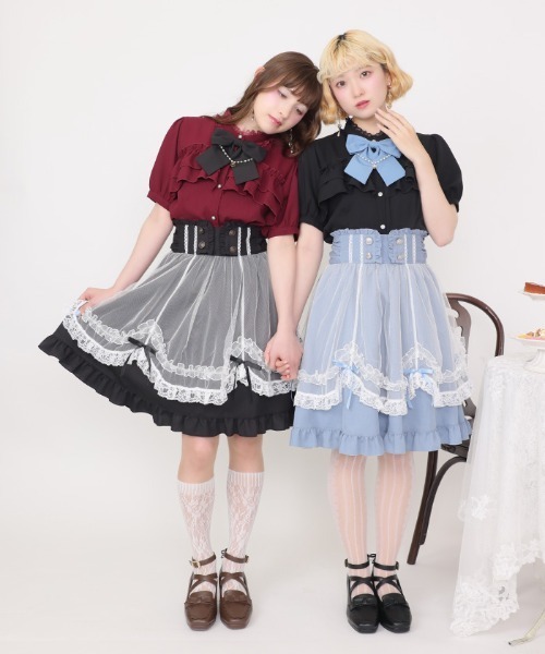 axes femme POETIQUE(アクシーズファムポエティック)の「ティーカップチャーム付きブラウス(シャツ/ブラウス・レディース・ブラック/ワイン/ホワイト・MEDIUM)」の22枚目の写真