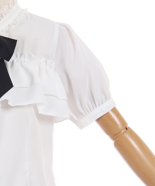 axes femme POETIQUE(アクシーズファムポエティック)の「ティーカップチャーム付きブラウス(シャツ/ブラウス・レディース・ブラック/ワイン/ホワイト・MEDIUM)」の13枚目の写真