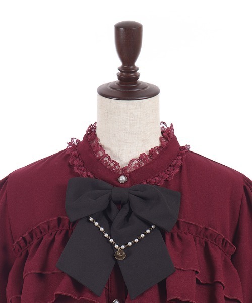axes femme POETIQUE(アクシーズファムポエティック)の「ティーカップチャーム付きブラウス(シャツ/ブラウス・レディース・ブラック/ワイン/ホワイト・MEDIUM)」の12枚目の写真