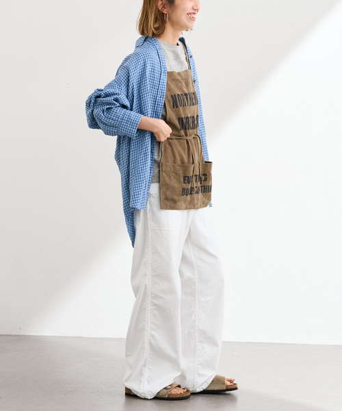 FRAMeWORK(フレームワーク)の「THRIFTY LOOK / スリフティ ルック 別注スエードエプロンベスト(ベルト・レディース・チョコ・FREE)」の8枚目の写真