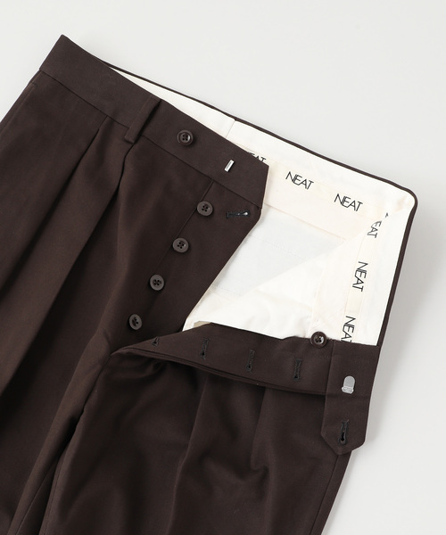 NEAT(ニート)の「NEAT(ニート)French Cotton Drill Standard(スラックス・メンズ・ブラウン/ブラック・44/46/48)」の6枚目の写真