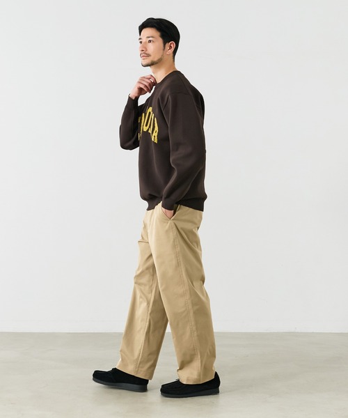 coca(coca)(コカ)の「メンズツイルワイドストレートパンツ(チノパンツ・メンズ・ブラック/ベージュ・M/L/XL)」の5枚目の写真
