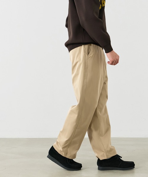 coca(coca)(コカ)の「メンズツイルワイドストレートパンツ(チノパンツ・メンズ・ブラック/ベージュ・M/L/XL)」の8枚目の写真