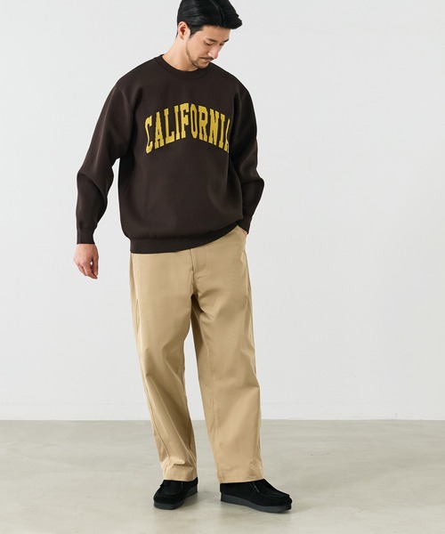 coca(coca)(コカ)の「メンズツイルワイドストレートパンツ(チノパンツ・メンズ・ブラック/ベージュ・M/L/XL)」の9枚目の写真