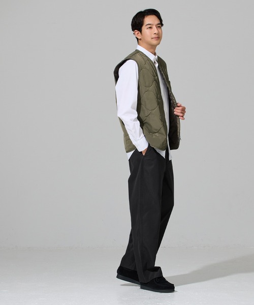 coca(coca)(コカ)の「メンズツイルワイドストレートパンツ(チノパンツ・メンズ・ブラック/ベージュ・M/L/XL)」の13枚目の写真