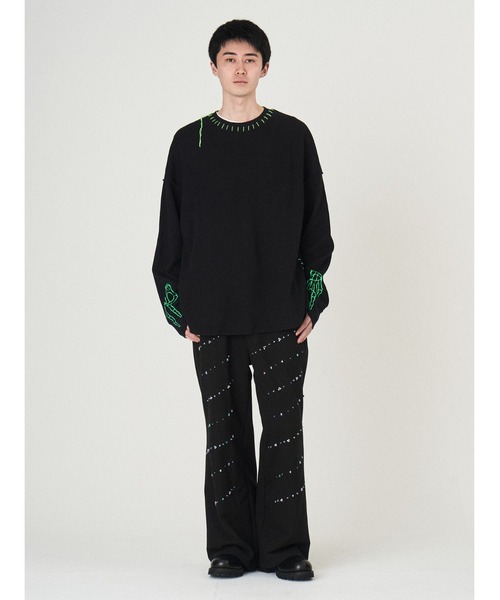 DISCOVERED(ディスカバード)の「WAFFLE BONE PRINT CUTSEWN(Tシャツ/カットソー・メンズ・ホワイト/ブラック・SMALL/LARGE)」の3枚目の写真
