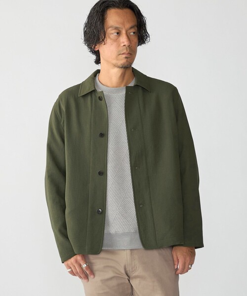 SHIPS(シップス)の「〈UVカット/遮熱〉EAthlation(TM) シャツ アウター(シャツ/ブラウス・メンズ・ネイビー/オリーブ/ダークグレー・SMALL/MEDIUM/LARGE/X-LARGE)」の4枚目の写真
