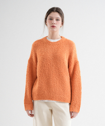 Wool Furry Round Knit (Orange)