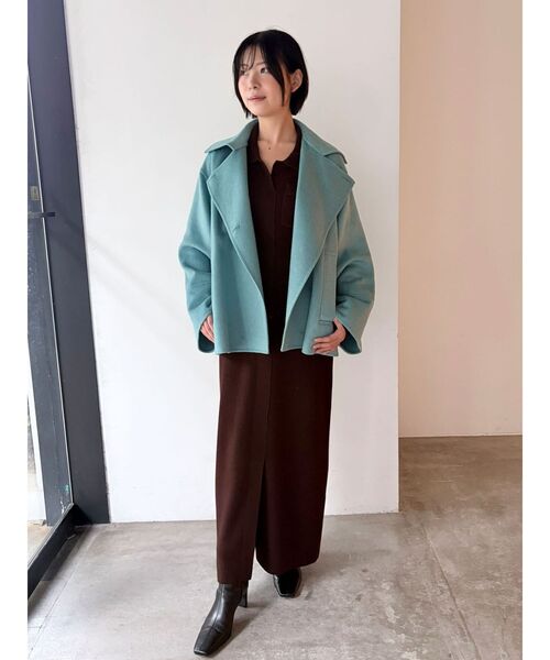 LAGUNAMOON(ラグナムーン)の「フラップポケットリブニットワンピース(ワンピース・レディース・ベージュ/ブラウン/ネイビー・SMALL/MEDIUM)」の15枚目の写真