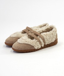 Minnetonka | MINNETONKA(ミネトンカ) / ダブルストラップボアバレエシューズ 26M07 スリッポン スニーカー(バレエシューズ)