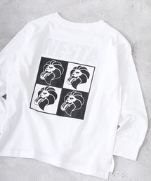 NESTA（ネスタ）の「NESTAオーバーサイズラインストーンロンTシャツ KIDS（Tシャツ/カットソー）」