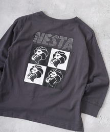 NESTA（ネスタ）の「NESTAオーバーサイズラインストーンロンTシャツ KIDS（Tシャツ/カットソー）」
