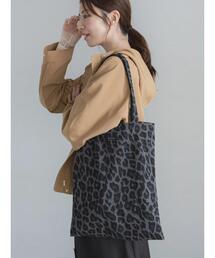 Te chichi（テチチ）の「レオパード柄ファブリックトート（ハンドバッグ）」