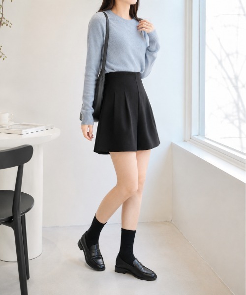 Mku Ekta(ムクエクタ)の「ハイウエストショートパンツ(その他パンツ・レディース・ブラック・L/M/S)」の2枚目の写真