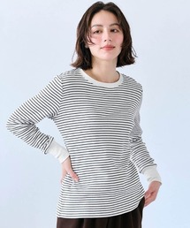 きこまぬコットン・あったかクルーネック長袖Tシャツ【身生地綿100%】