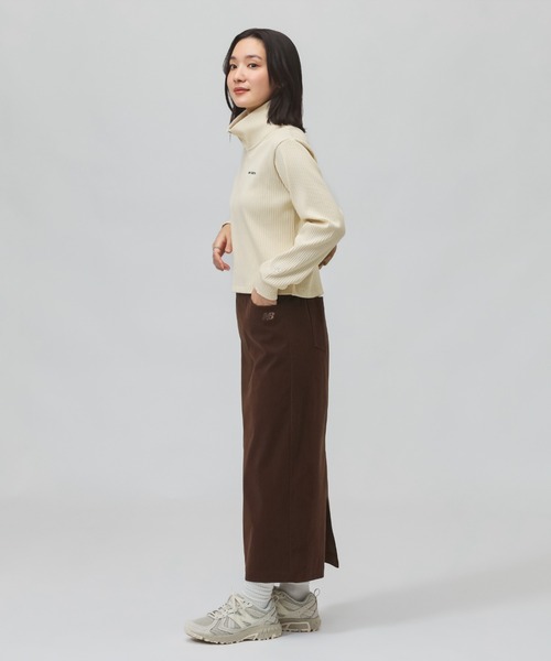 NEW BALANCE(ニューバランス)の「【別注】ニューバランス New Balance ハーフジップリブプルオーバー 限定コラボ(ニット/セーター・レディース・オフホワイト/ブラック・S/M/L/XL)」の9枚目の写真
