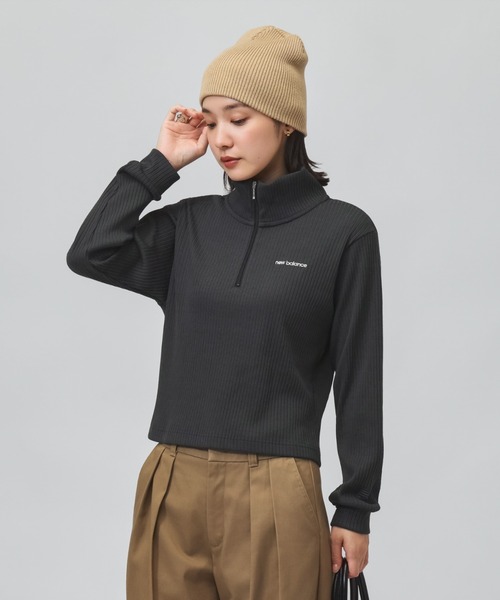NEW BALANCE(ニューバランス)の「【別注】ニューバランス New Balance ハーフジップリブプルオーバー 限定コラボ(ニット/セーター・レディース・オフホワイト/ブラック・S/M/L/XL)」の11枚目の写真