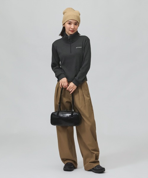 NEW BALANCE(ニューバランス)の「【別注】ニューバランス New Balance ハーフジップリブプルオーバー 限定コラボ(ニット/セーター・レディース・オフホワイト/ブラック・S/M/L/XL)」の14枚目の写真
