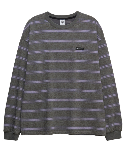 UNKNOWN PLANET(アンノウンプラネット)の「ピグメントストライプオーバーサイズロングスリーブTシャツグレー(Tシャツ/カットソー・レディース・その他・SMALL/MEDIUM)」の3枚目の写真
